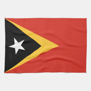 East Timor Flag Kitchen Towel