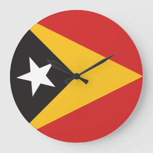 East Timor Flag Large Clock