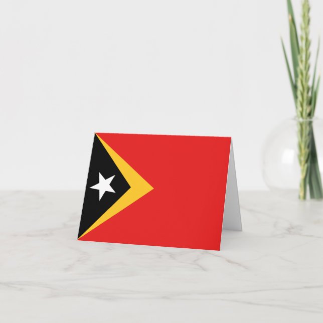East Timor Flag Notecard (Front)