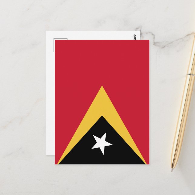 East Timor flag Postcard (Front/Back In Situ)