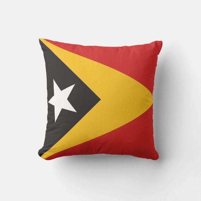 East Timor Flag Throw Pillow (Front)