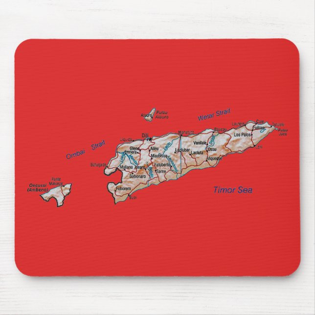 East Timor Map Mousepad (Front)