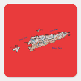 East Timor Map Sticker