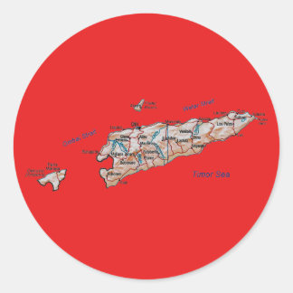 East Timor Map Sticker