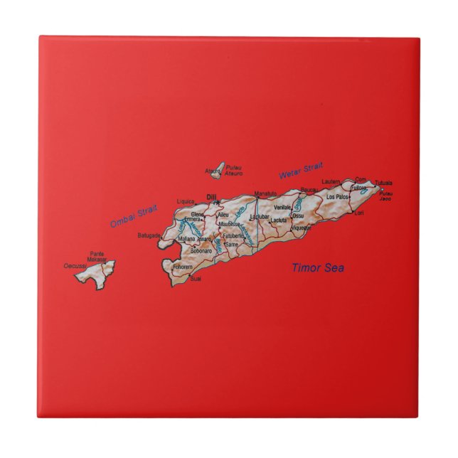 East Timor Map Tile (Front)