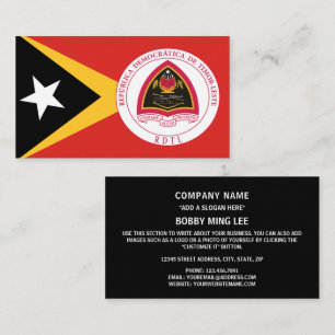 East Timorese Flag & Coat of Arms, East Timor Business Card