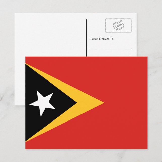 East Timorese Flag, Flag of East Timor Postcard (Front/Back)