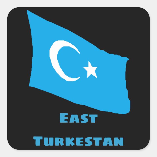 East Turkestan Flag Sticker (Front)