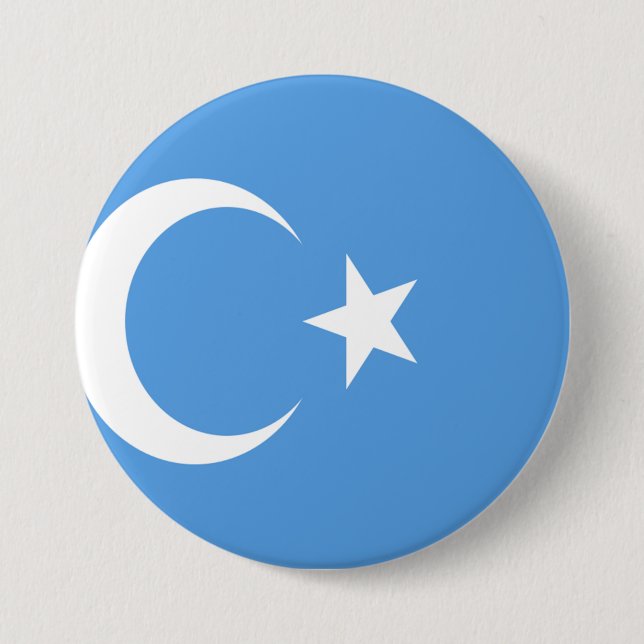 East Turkestan Uyghur Flag 3 Inch Round Button (Front)