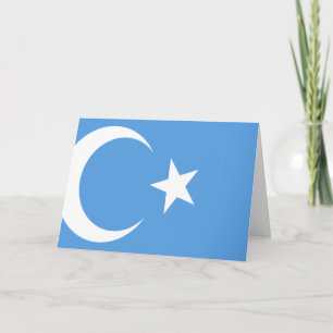 East Turkestan Uyghur Flag Card