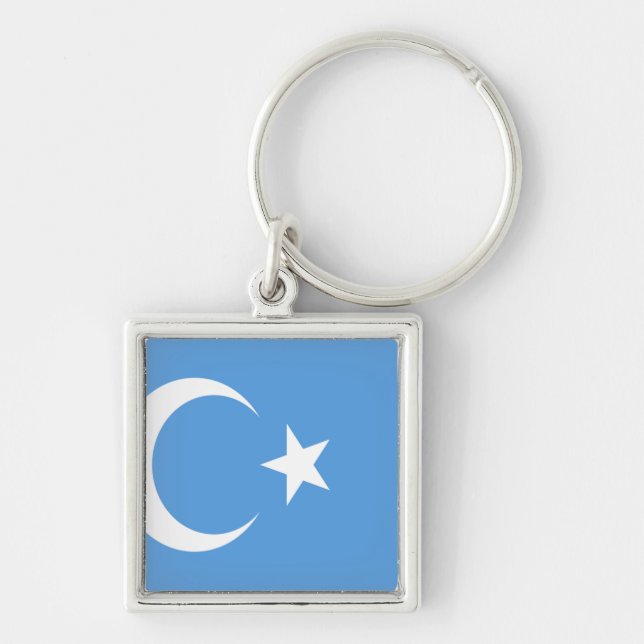 East Turkestan Uyghur Flag Keychain (Front)