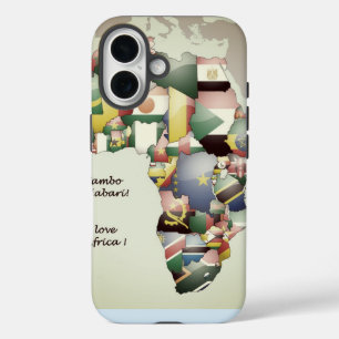 East West North South Central I Love Africa iPhone 16 Case