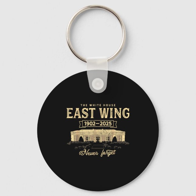 East Wing 1902 2025 Never Forget Retro  Keychain (Front)