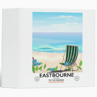 Eastbourne Beach East Sussex travel poster Binder