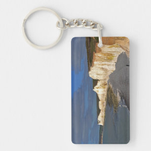 Eastbourne Cliffs, East Sussex Motivational Quote Keychain