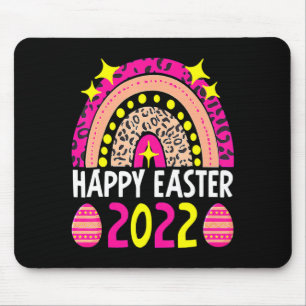 Easter 2022 rainbow cute happy easter 2022 mouse pad