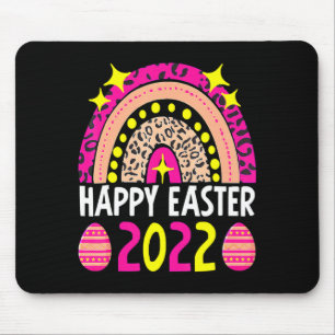 Easter 2022 rainbow cute happy easter 2022 mouse pad