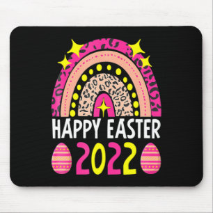 Easter 2022 rainbow cute happy easter 2022 women mouse pad
