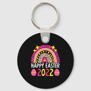 Easter 2022 rainbow t cute happy easter 2022 women keychain