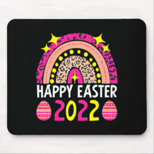 Easter 2022 rainbow t cute happy easter 2022 women mouse pad