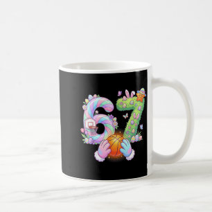 Easter 6 7 Meme Six Seven Cute Bunny Basketball Ea Coffee Mug