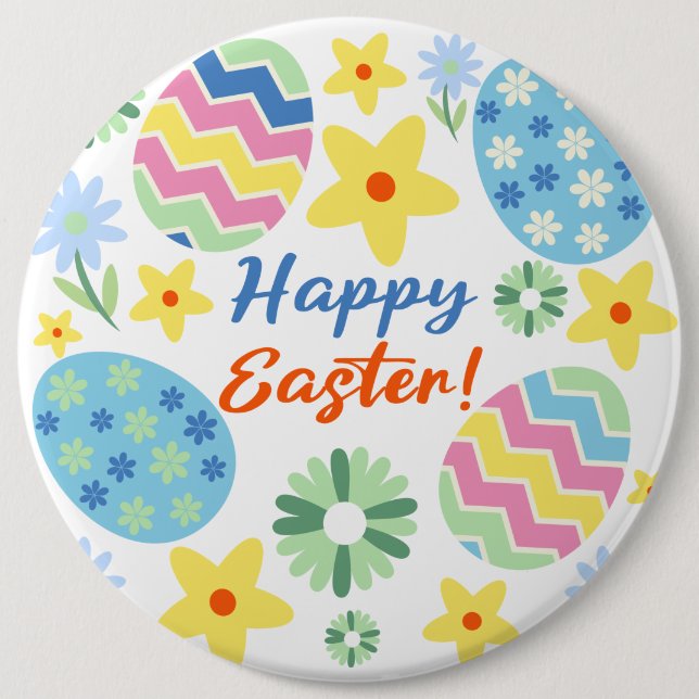 Easter  6 inch round button (Front)