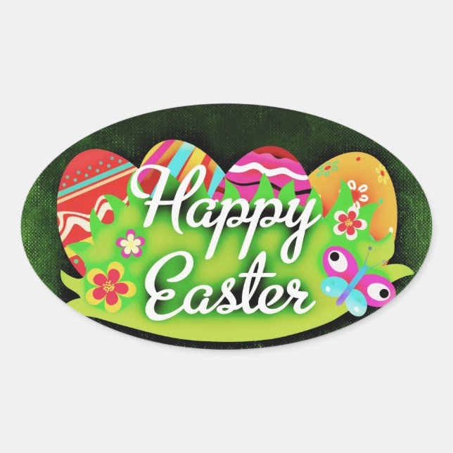 easter-703096.jpg oval sticker (Front)