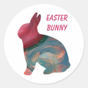 Easter Abstract Art Bunny Stickers by Janz