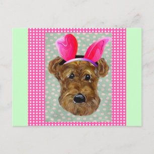 EASTER AIREDALE HOLIDAY POSTCARD