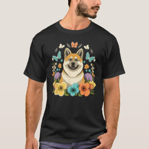Easter Akita Inu Bunny Eggs Dog on Easter Akita In T-Shirt