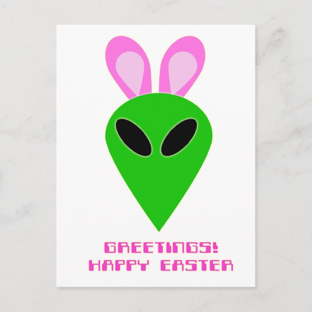Easter Alien Postcard (Front)
