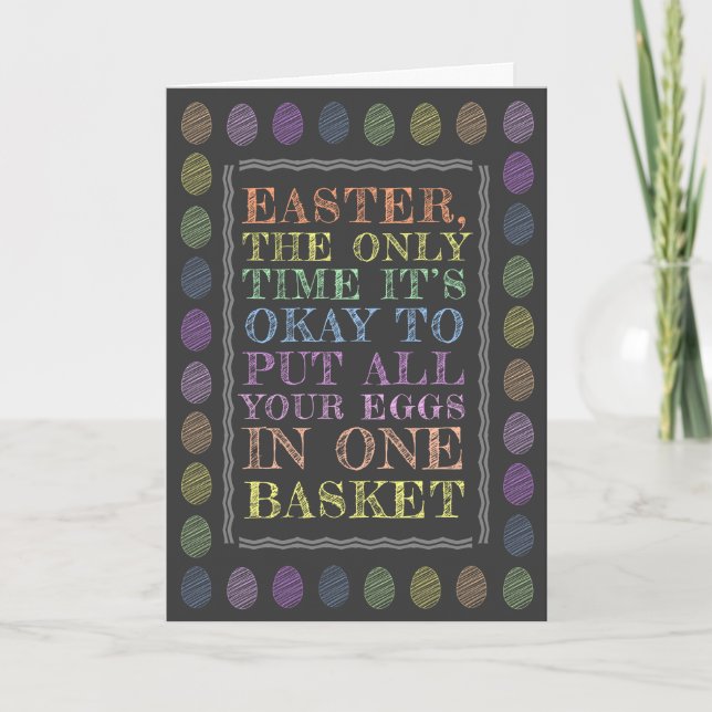 Easter All your eggs in one basket Holiday Card (Front)