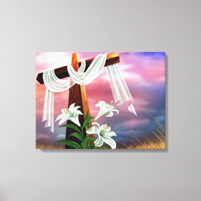 Easter and Palm Sunday Crosses and Scenes Canvas Print (Front)