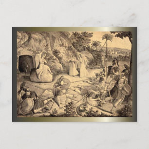 Easter and Palm Sunday Crosses and Scenes Holiday Postcard