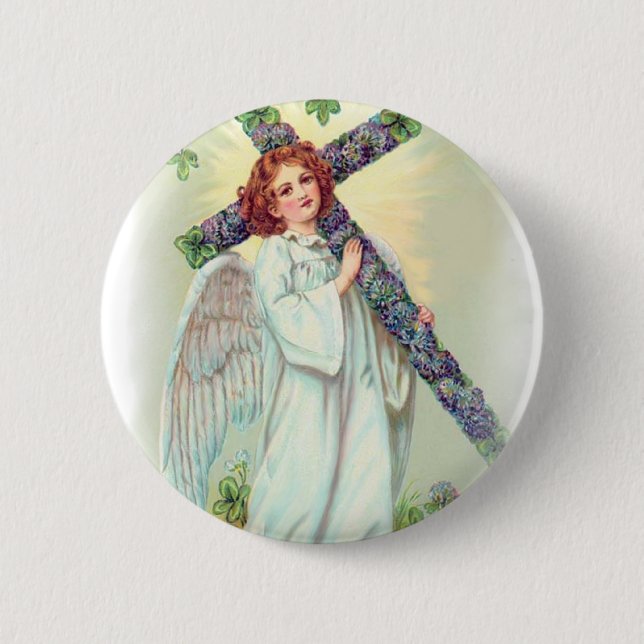 Easter Angel 2 Inch Round Button (Front)
