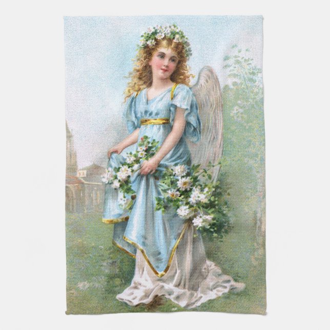 Easter Angel Kitchen Towel (Vertical)