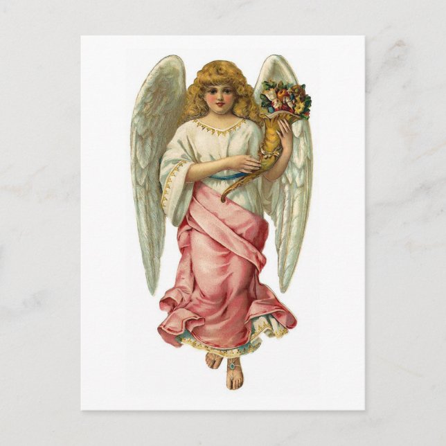 Easter Angel With Beautiful Wings Holiday Postcard (Front)