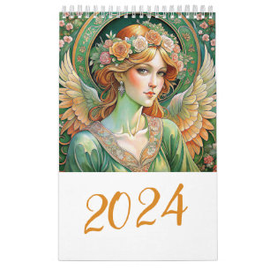 Easter Angels in Art Nuovo style 2024  Calendar