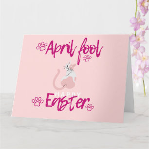 Easter April Fool's Day Gift Cat Egg Easter Funny Card