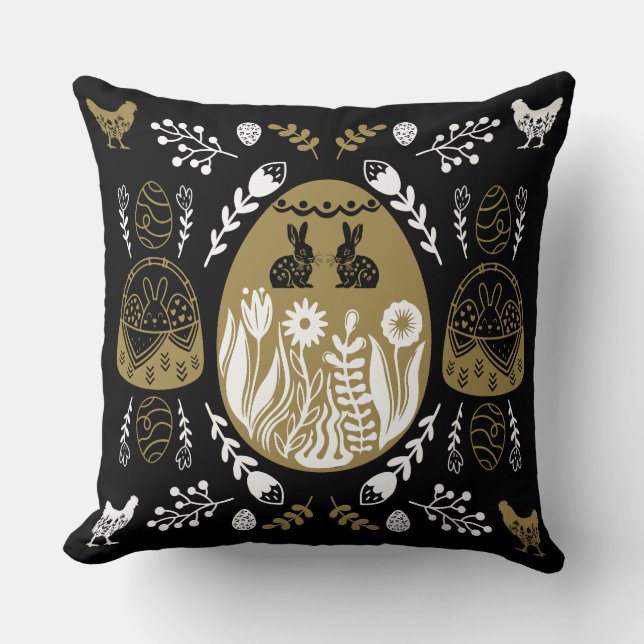 Easter April Holiday Gift Throw Pillow (Front)