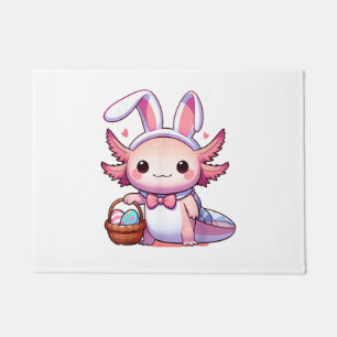 Easter Axolotl Bunny Ears Eggs T-Shirt Doormat