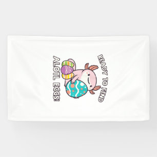 Easter Axolotl Ready To Find Alotl Eggs Hunt Boys  Banner