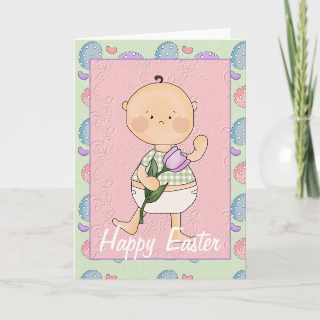 Easter Baby D1 Happy Easter Greeting Card (Front)