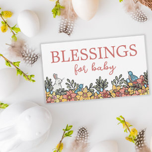 Easter Baby Shower Blessings for Baby Advice Card