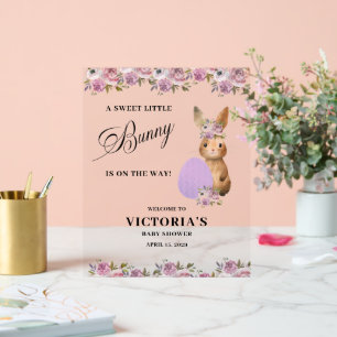 Easter Baby Shower Welcome Acrylic Sign