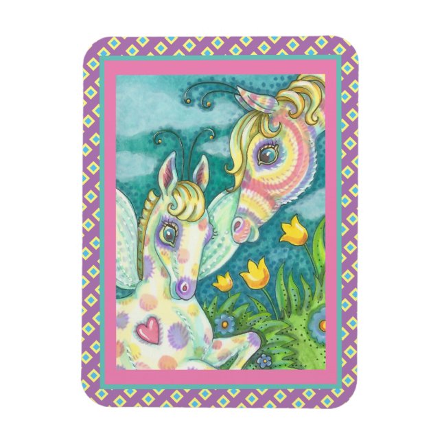 EASTER BABY, SPRING HORSE, FAIRY FILLY MAGNET (Vertical)