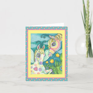 EASTER BABY, SPRING PONY, CUTE FAIRY NOTE CARD B
