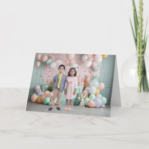 Easter Backdrop Pastel background Custom Photo  Card