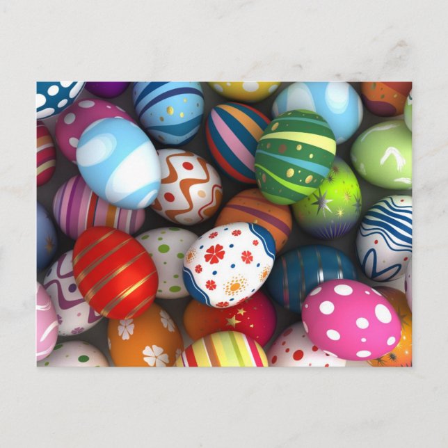 Easter Background Holiday Postcard (Front)