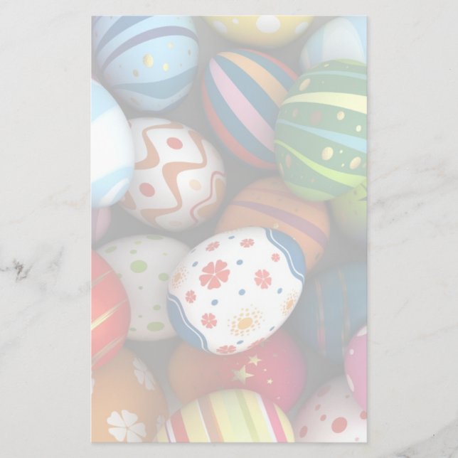 Easter Background Stationery (Front)